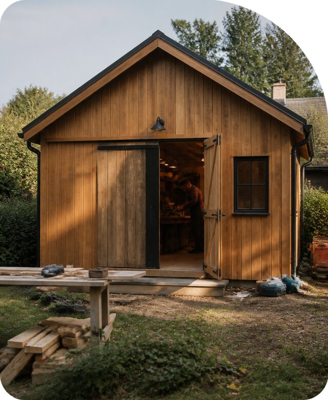 Сарай мастерская в Каменке под ключ цена от 182070 р. | РадиДОМА-Кам